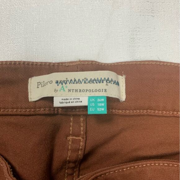 Pilcro women's 18 W bootcut jeans rust patch pocket anthropologie denim casual - Picture 4 of 12